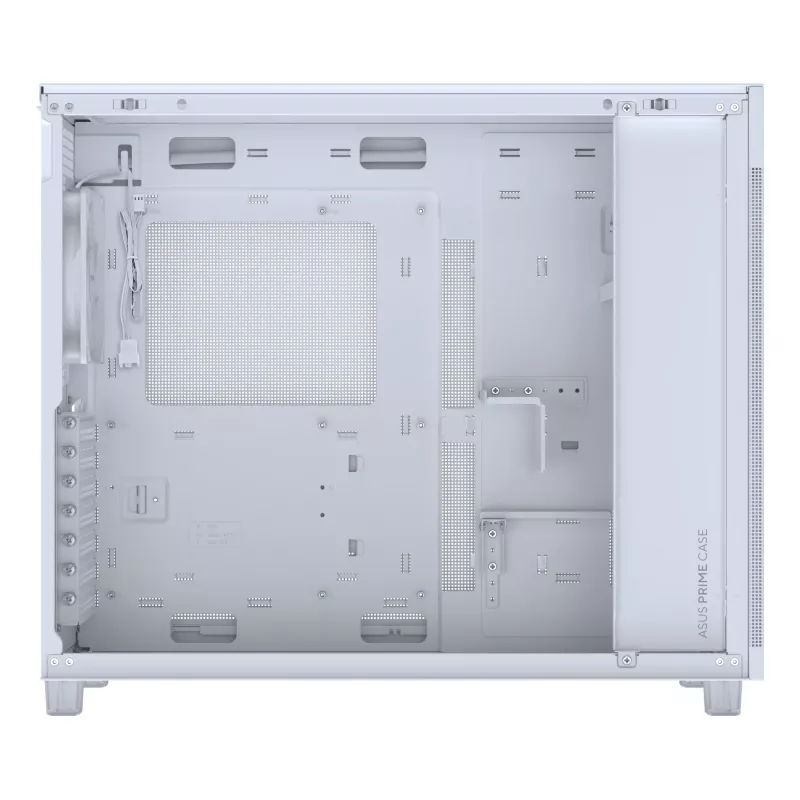 ASUS PRIME AP303 TG 90DC00V3-B39010 Midi Tower datora korpuss, ATX/Micro-ATX, rūdīts stikls, 2x USB 3.2, bez barošanas bloka, balts