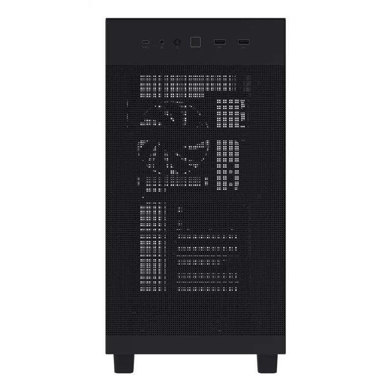 ASUS PRIME AP303 TG 90DC00V0-B39010 Midi Tower datora korpuss, ATX/Micro-ATX/Mini-ITX, rūdīts stikls, 2x USB 3.2, bez barošanas bloka, melns