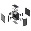 ASUS PRIME AP303 TG 90DC00V0-B39010 Midi Tower datora korpuss, ATX/Micro-ATX/Mini-ITX, rūdīts stikls, 2x USB 3.2, bez barošanas bloka, melns