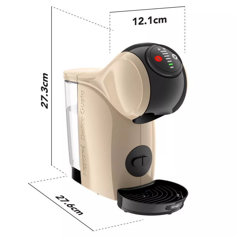 Kapsulu kafijas automāts De’Longhi Genio S — 0,8 L ūdens tvertne, 15 bāri, taupe