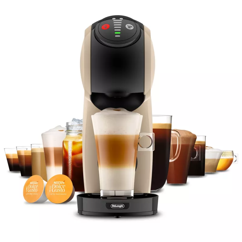Kapsulu kafijas automāts De’Longhi Genio S — 0,8 L ūdens tvertne, 15 bāri, taupe