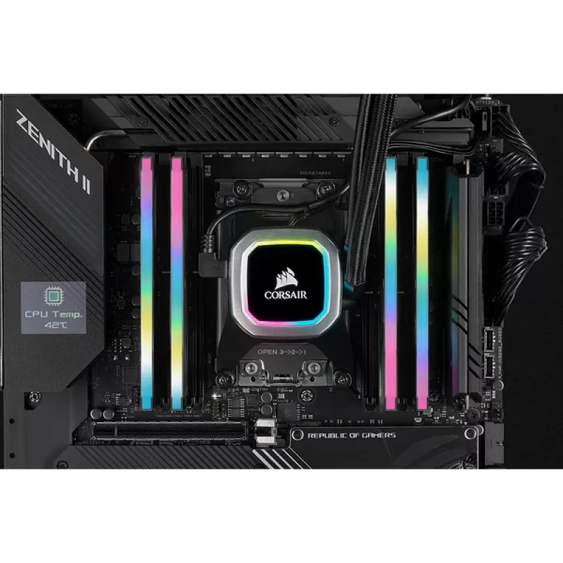 CORSAIR Vengeance RGB Pro 32GB DDR4 3200MHz CL16 (2x16GB) atmiņas komplekts, melns