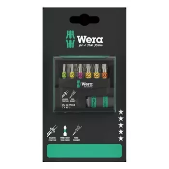Wera 05073641001 Bit-Check 12 Wood TORX HF 1 SB skrūvgriežu uzgaļu komplekts