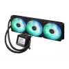 Šķidruma dzesētājs ASUS Prime LC 360 ARGB LCD — 360 mm radiators, 3x 120 mm ventilatori, LCD, PWM, Melns