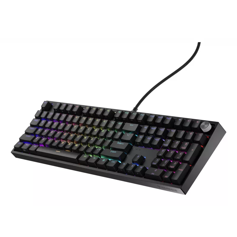 Mehāniskā tastatūra Genesis THOR 404 — pilnizmēra 100% USB QWERTY angļu, melna, RGB
