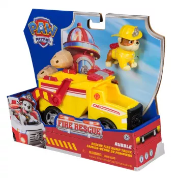 PAW Patrol Ugunsdzēsības Rubļa Izgāšanas Kravas Auto ar Figūriņu un Lādiņiem