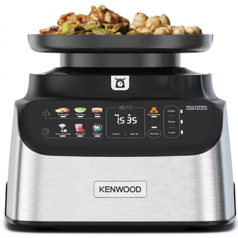 Kenwood MultiPro OneTouch virtuves kombains 1000 W 3 L Melns, Nerūsējošais tērauds ar iebūvētiem svariem