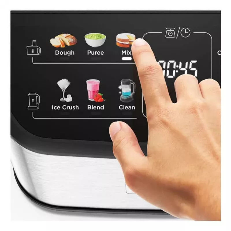Kenwood MultiPro OneTouch virtuves kombains 1000 W 3 L Melns, Nerūsējošais tērauds ar iebūvētiem svariem