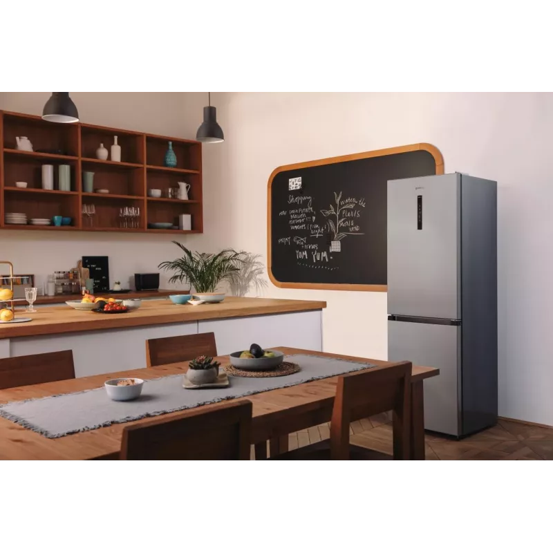 Gorenje Kombinētais ledusskapis NRK619CAXL4 SI, 304 L, SN-N, 6 kg/24h, C, Fresh zone nodalījums, Pelēks