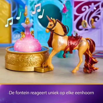 Spin Master Unicorn Academy Starglow Strūklaka un Stallis Rotaļu Komplekts ar Gaismu un Skaņu
