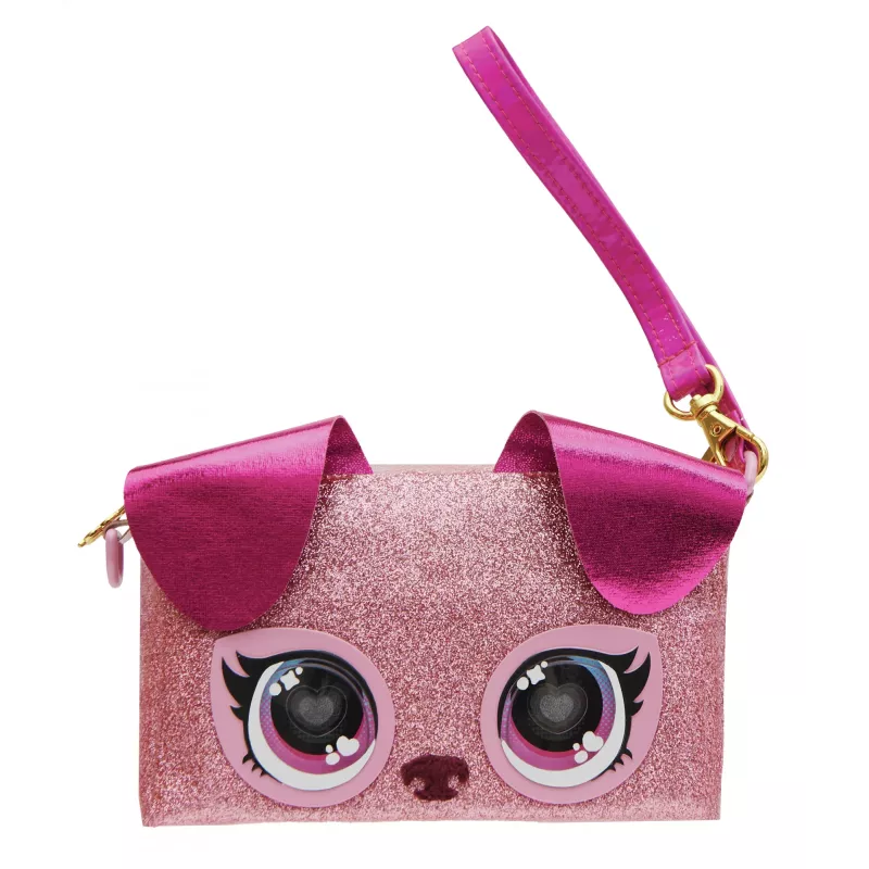 Purse Pets Keepin’ It Clutch Dazzling Diva Kucēns – Rotaļlietu rokassomiņa ar mirdzošām acīm, bērniem no 4 gadiem