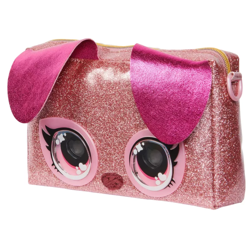 Purse Pets Keepin’ It Clutch Dazzling Diva Kucēns – Rotaļlietu rokassomiņa ar mirdzošām acīm, bērniem no 4 gadiem