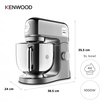 Planētas mikseris Kenwood kMix Special Edition KMX760ACH — 1000 W, hroms, nerūsējošā tērauda bļoda