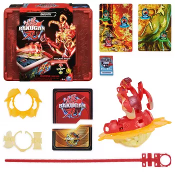 Bakugan Baku-tin ar Special Attack Mantid, pielāgojama, griežama rotaļlieta un uzglabāšanas kārba, bērniem no 6 gadiem