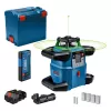Rotējošais lāzers Bosch GRL 650 CVHG Professional 18 V ar zaļu lāzera līniju, L-BOXX