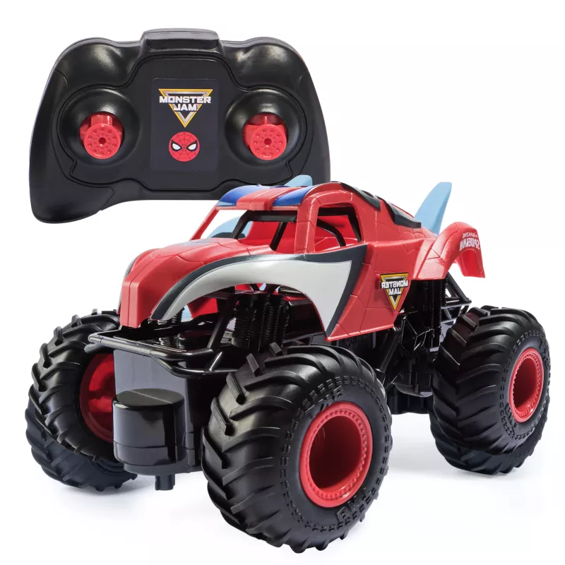 Spin Master Monster Jam Marvel Zirnekļcilvēks RC Monster Truck, 1:24 mērogs, rotaļlieta zēniem un meitenēm no 4 gadiem