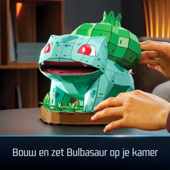 4D Build Pokémon Bulbasaur 3D modeļa komplekts – 195 detaļas, Kanto pirmā partnera kolekcija, galda dekors, vecumam no 12 gadiem