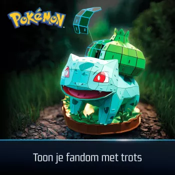 4D Build Pokémon Bulbasaur 3D modeļa komplekts – 195 detaļas, Kanto pirmā partnera kolekcija, galda dekors, vecumam no 12 gadiem