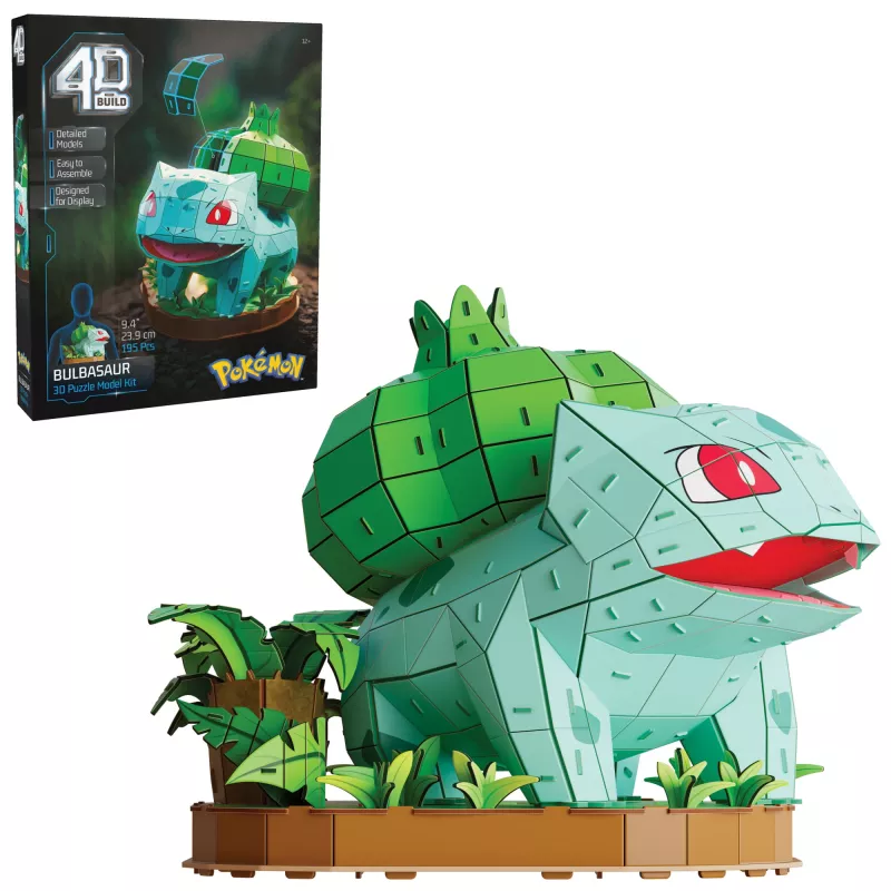Spin Master 4D Build Pokémon Bulbasaur 3D modeļu komplekts 6075062, 12+ gadi