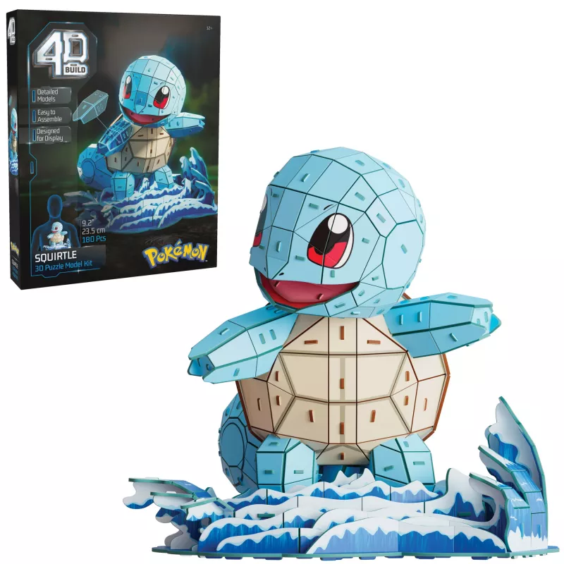 4D Build Pokémon Squirtle 3D modelēšanas komplekts, 180 detaļas, no 12 gadiem