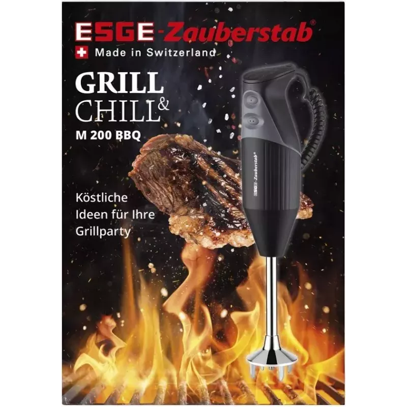 ESGE M 200 BBQ 10 L rokas blenderis 200 W Melns, Hroms