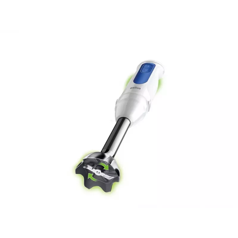 Rokas blenderis Braun MultiQuick 3 MQ30202M, 900 W, balts/zils, ar smalcinātāju un putotāju