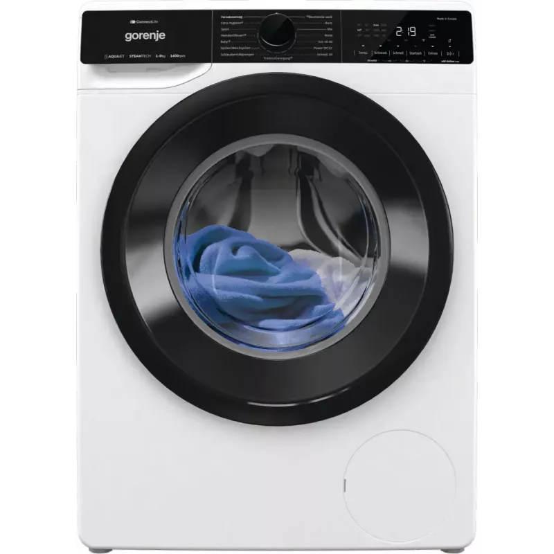 Veļas mazgājamā mašīna Gorenje G600 WPNA94A1TS priekšējā ielāde 9 kg 1300 RPM Balta A