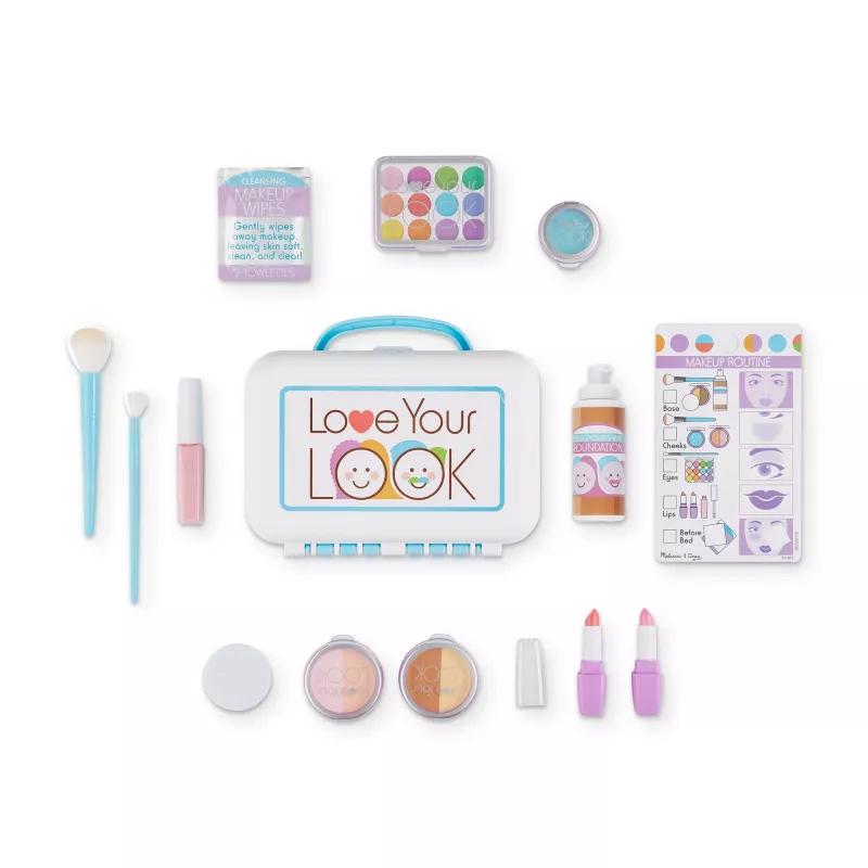 Melissa & Doug Love Your Look Liekas Grima Komplekts – 16 detaļas bez traipu rotaļām (NAV ĪSTI KOSMĒTIKAS LĪDZEKĻI)