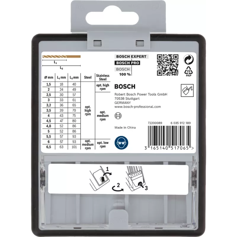 Urbju komplekts Bosch HSS Twist Drill Bits Cobalt 2607019926