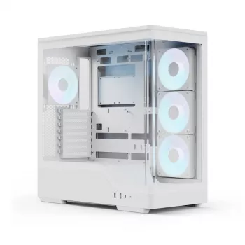 PC korpuss AEROCOOL Geh Midi P500A White — vidējais tornis ATX, balts