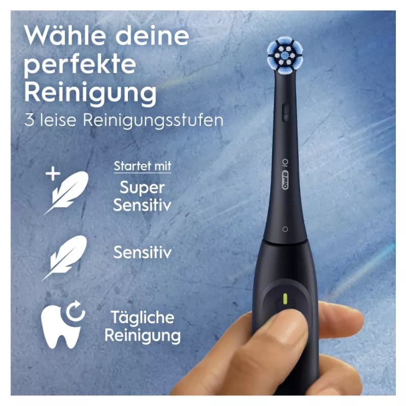Elektriskā zobu birste BRAUN Oral‑B iO Series 2 Duo melna/zaļa, uzlādējama, modelis 62418