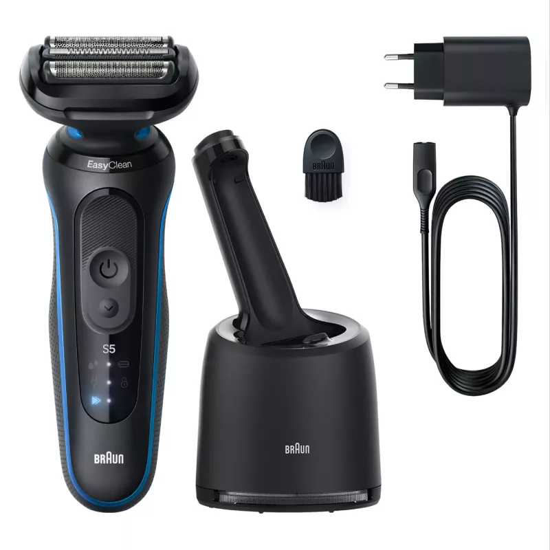 Braun Series 5 52-B7000cc Skūšanās mašīna ar trimmeri, melna, Li-Ion akumulators