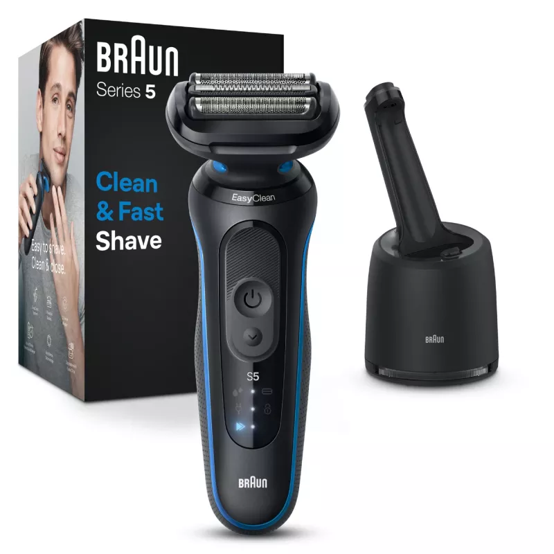 Braun Series 5 52-B7000cc Skūšanās mašīna ar trimmeri, melna, Li-Ion akumulators