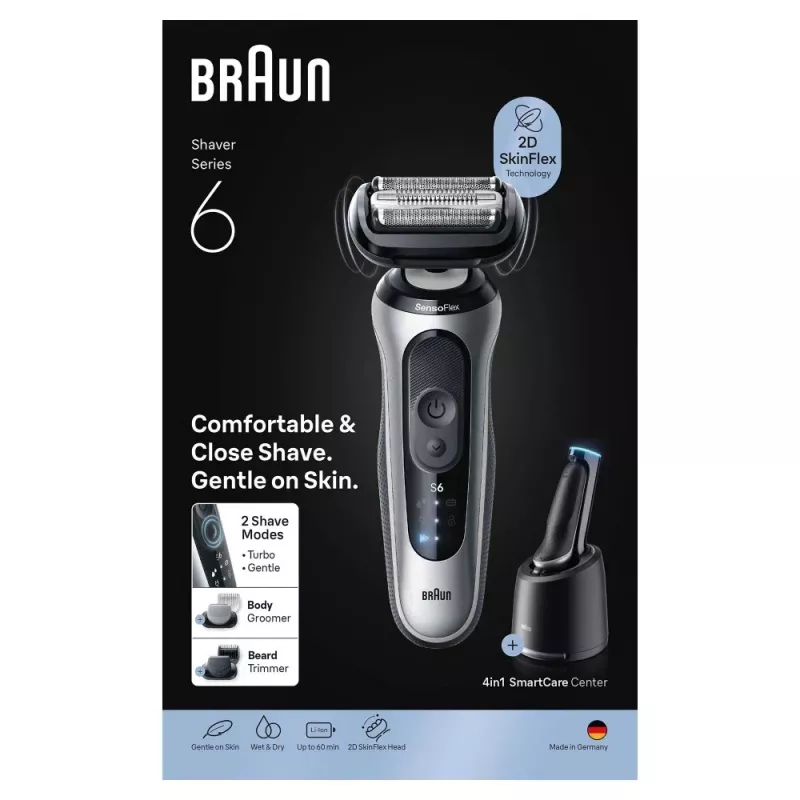 Foil skuveklis Braun Series 6 62-S7650cc Sudraba Litija-Jona Akumulators