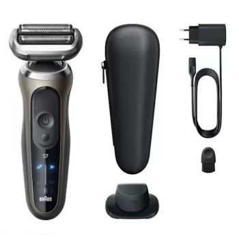 Braun Series 7 72-C1200s elektriskais skuveklis - slapjai un sausai skūšanai, melns/bronzas, nerūsējošais tērauds