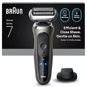 Braun Series 7 72-C1200s elektriskais skuveklis - slapjai un sausai skūšanai, melns/bronzas, nerūsējošais tērauds