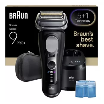 Foil skuveklis Braun Series 9 Pro+ 9660CC Melns Sudrabs Nerūsējošs Tērauds