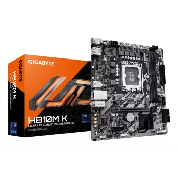 GIGABYTE H810M K Micro ATX mātesplate Intel Core Ultra (2. sērija) — LGA 1851, DDR5 līdz 6400MHz, 1x PCIe 4.0 M.2, 1GbE