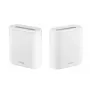 ASUS EBM68(2PK) – Ekspertu WiFi Tri-band (2.4 GHz / 5 GHz / 5 GHz) Wi-Fi 6 (802.11ax) Balts 3 Iekšējās antenas