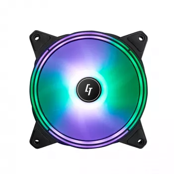 Chieftec NF-1225RGB datora korpusa ventilators 12 cm melns 1 gab.