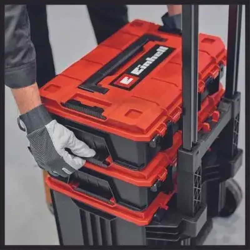 Instrumentu kaste Einhell E-Case L Polipropilēns Melna Sarkana 41.5x27.3x32 cm