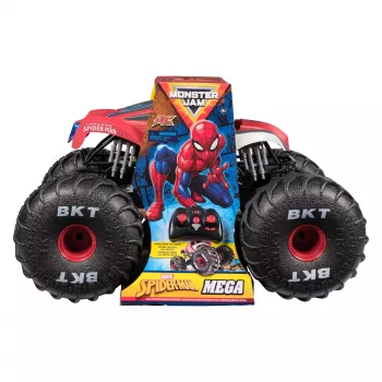 Monster Jam Marvel Mega Spider-Man RC Monstera kravas automašīna, visurgājēja, vairāk nekā 2 pēdas gara, 1:6 mērogs, supervaroņu rotaļlieta bērniem no 4 gadu vecuma