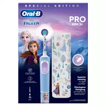 Oral-B Vitality Pro Frozen bērnu rotējošā-oscilējošā zobu birste, melna, pelēka