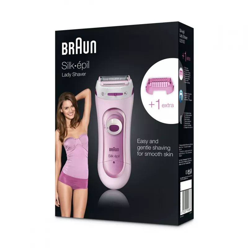 Braun Silk-epil 5 LS5100 sieviešu skuveklis, rozā krāsā