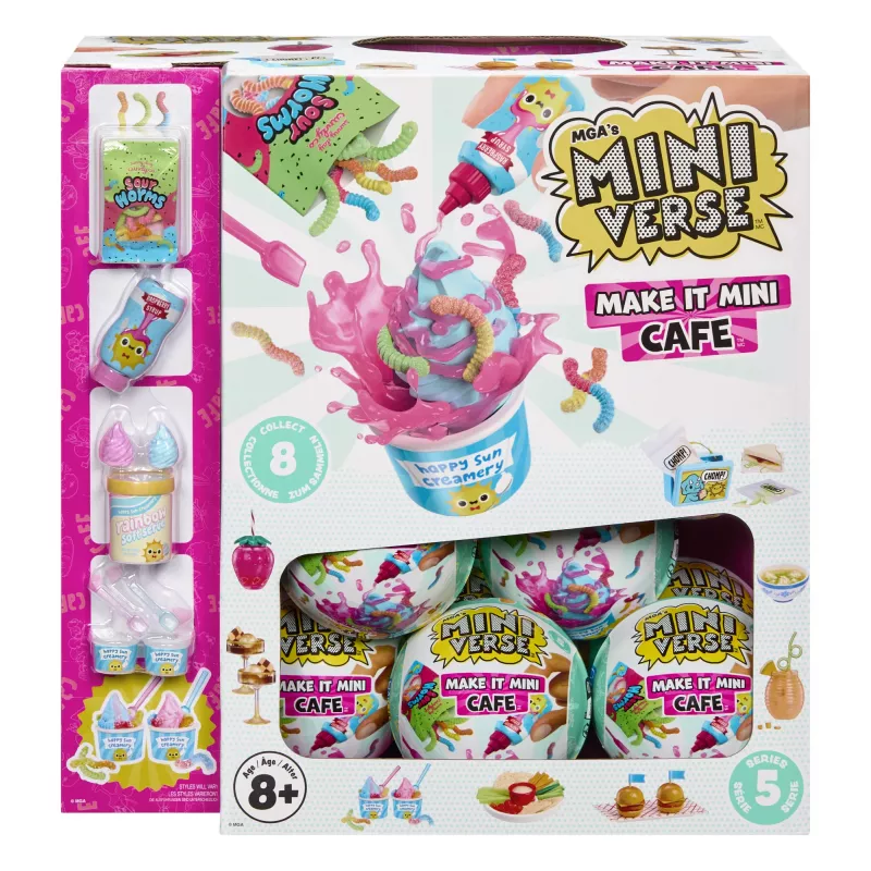 Miniverse Make It Mini Foods: Cafe in PDQ Series 5 (Wave A), 8+ gadi, Daudzkrāsains, Plastmasa