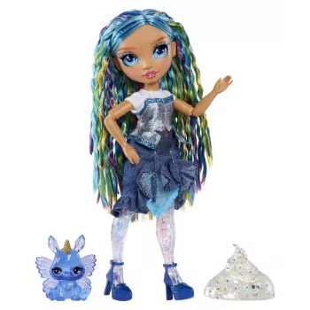Rainbow High Rainbow Shimmers ar Slime Leļļu Modeļlelle - Skyler (zila)