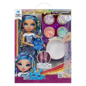 Rainbow High Rainbow Shimmers ar Slime Leļļu Modeļlelle - Skyler (zila)