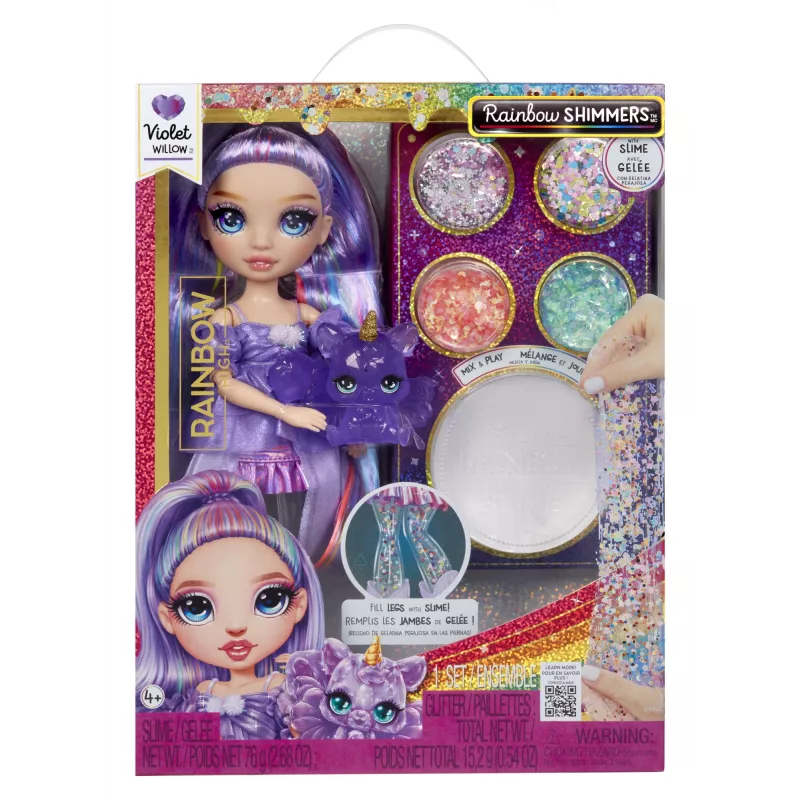 Rainbow High Rainbow Shimmers ar Slīmi Modes Leļļu Violeta (purpura)