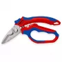 Knipex 95 05 20 SB knaibles, nerūsējošais tērauds, plastmasas rokturis, zils/sarkans