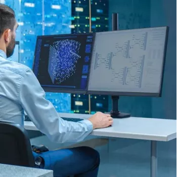 ERGOTRON LX Divkāršā Sakraušanas Roka, Augstais Stabs (Matēti Melns)
